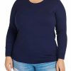 * Dr2 By Daniel Rainn Plus Size Long Sleeve Crew Neck Sweater | Women'S Clothing