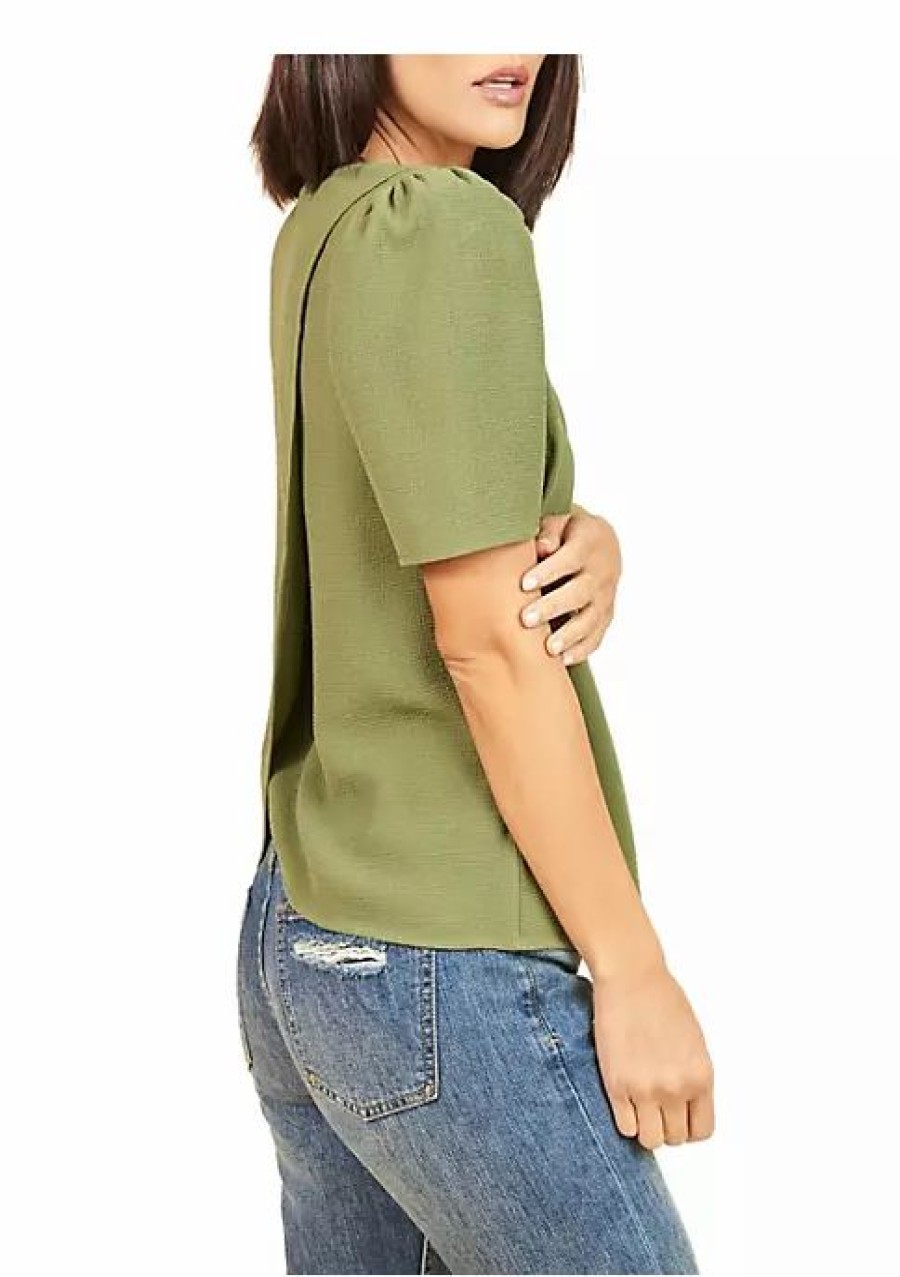 * Dr2 By Daniel Rainn 3/4 Puff Sleeve Blouse Top | Women'S Clothing