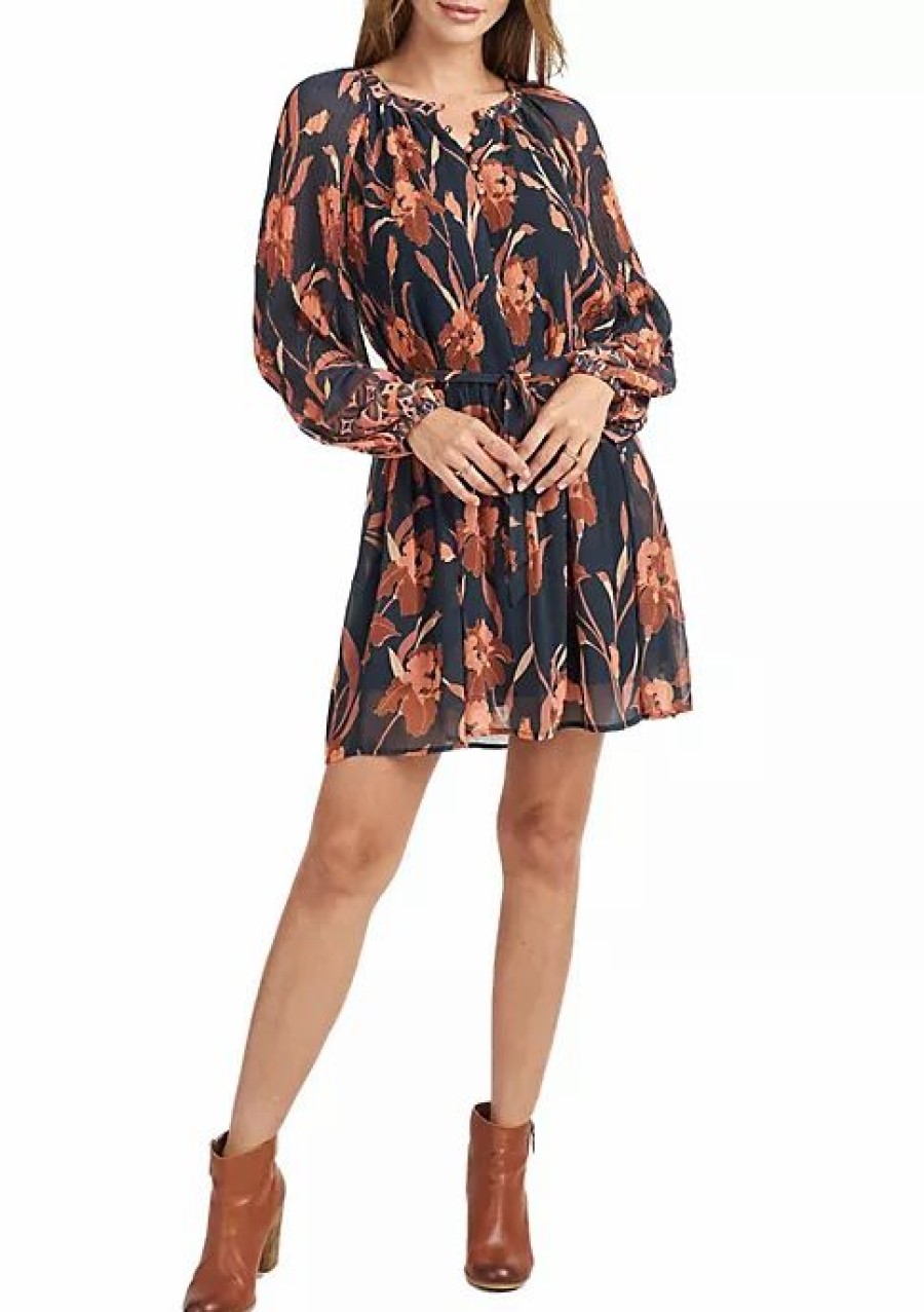 * Dr2 By Daniel Rainn Long Sleeve Flared Dress | Women'S Clothing