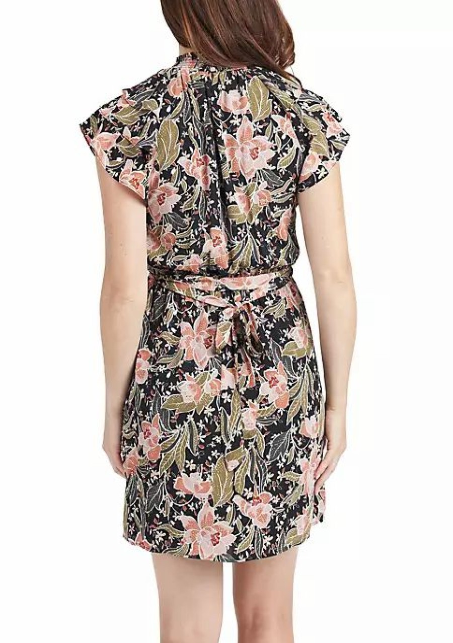 * Dr2 By Daniel Rainn Ruffle Sleeve Floral Dress | Women'S Clothing