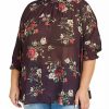 * Dr2 By Daniel Rainn Floral Mock Turtlenec Blouse (Plus Size) | Women'S Clothing