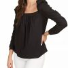 * Dr2 By Daniel Rainn Ruched Sleeve Top Blouse | Women'S Clothing