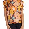 * Dr2 By Daniel Rainn Floral Top With Ruffle Sleeves | Women'S Clothing