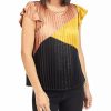 * Dr2 By Daniel Rainn Pleated Art Deco Top Blouse | Women'S Clothing