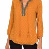 * Dr2 By Daniel Rainn 3/4 Sleeve Tassel Woven Top | Women'S Clothing