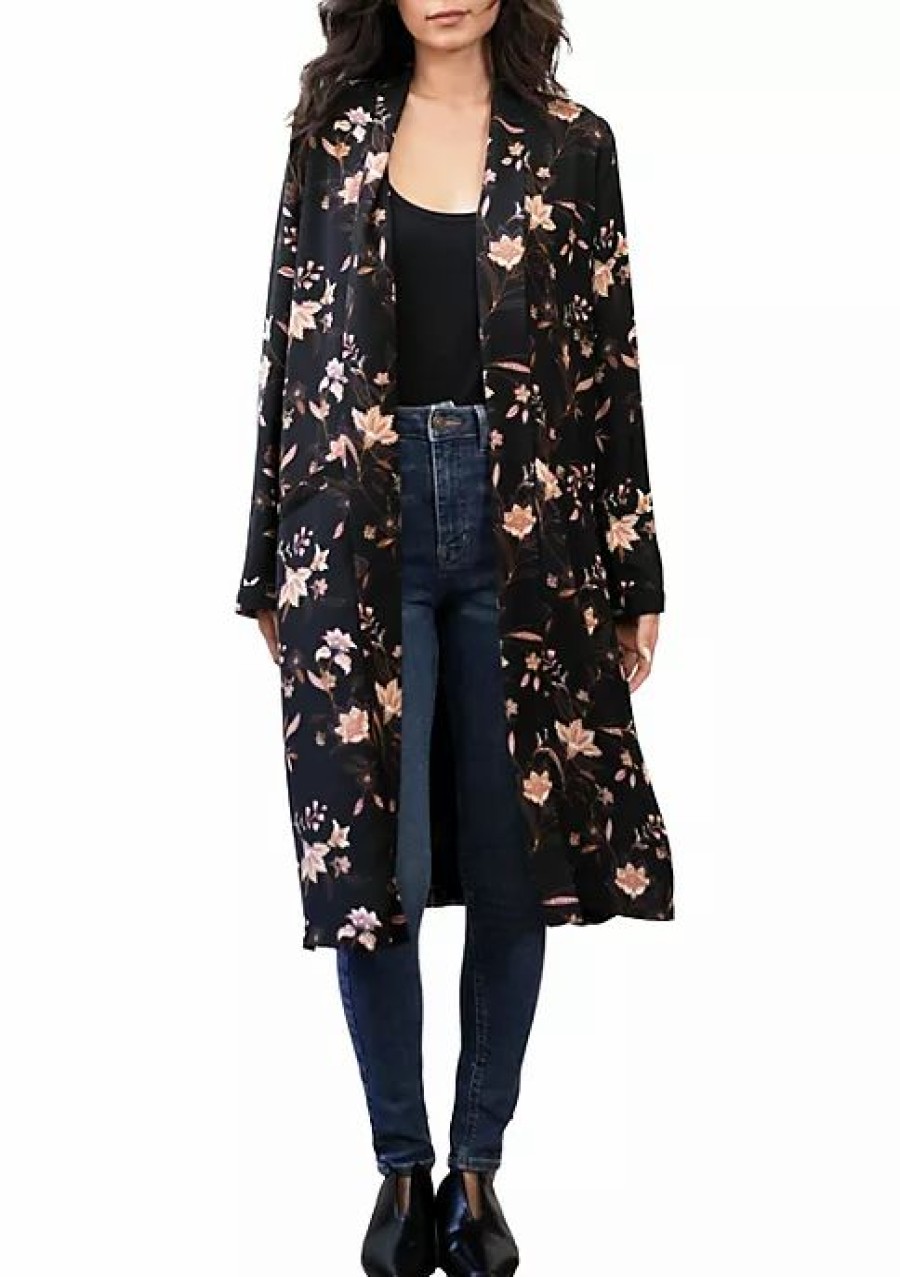 * Dr2 By Daniel Rainn Floral Open Front Jacket | Women'S Clothing