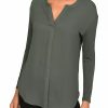 * Dr2 By Daniel Rainn Split Neck Casual Top | Women'S Clothing