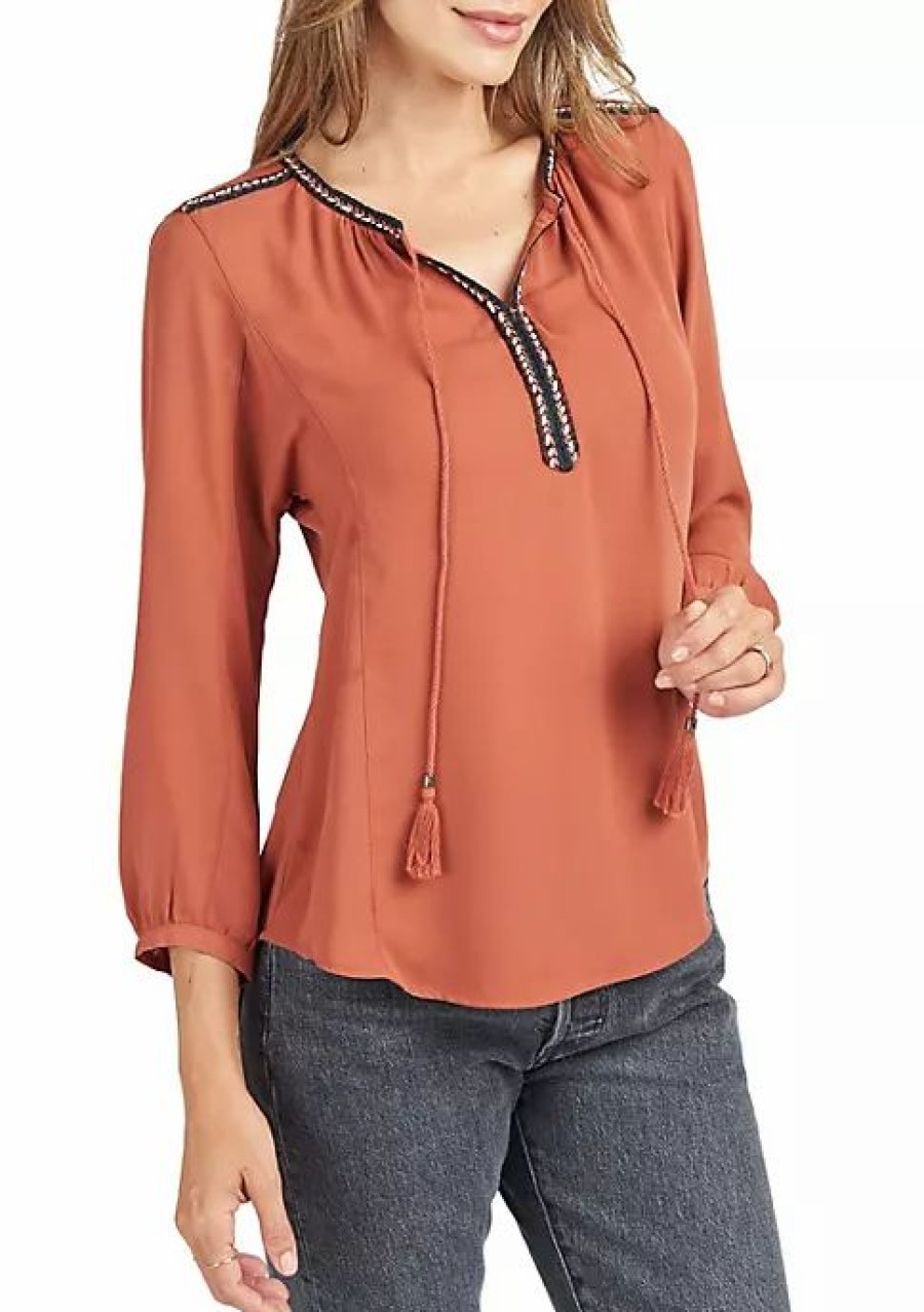 * Dr2 By Daniel Rainn 3/4 Sleeve Solid Top | Women'S Clothing