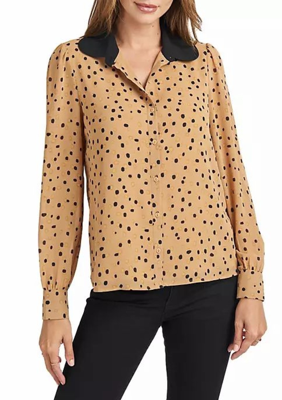 * Dr2 By Daniel Rainn Polka-Dot Button-Down Top | Women'S Clothing