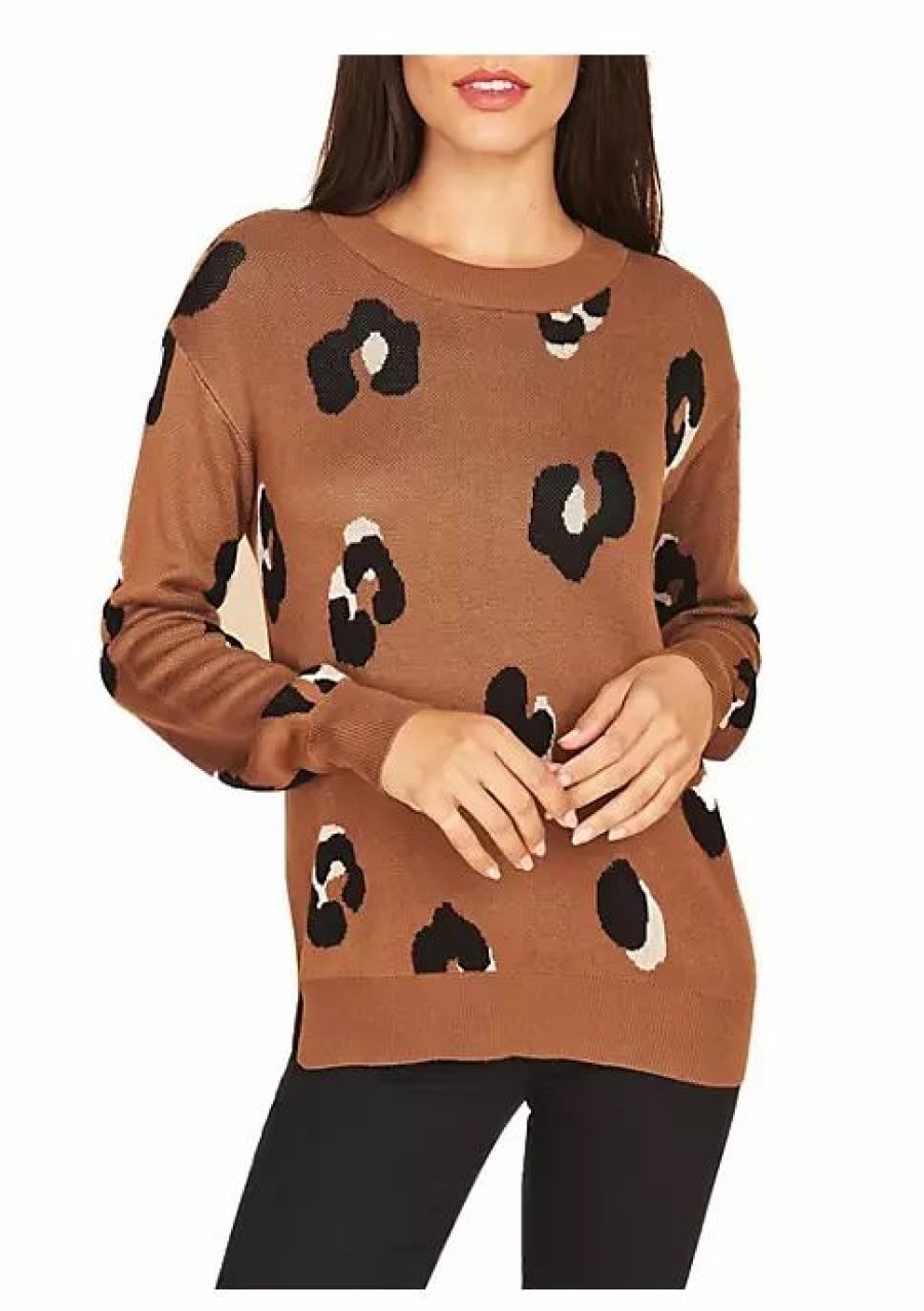 * Dr2 By Daniel Rainn Long Sleeve Crew Neck Sweater Top | Women'S Clothing