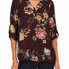 * Dr2 By Daniel Rainn 3/4 Sleeve V-Neck Blouse Top | Women'S Clothing