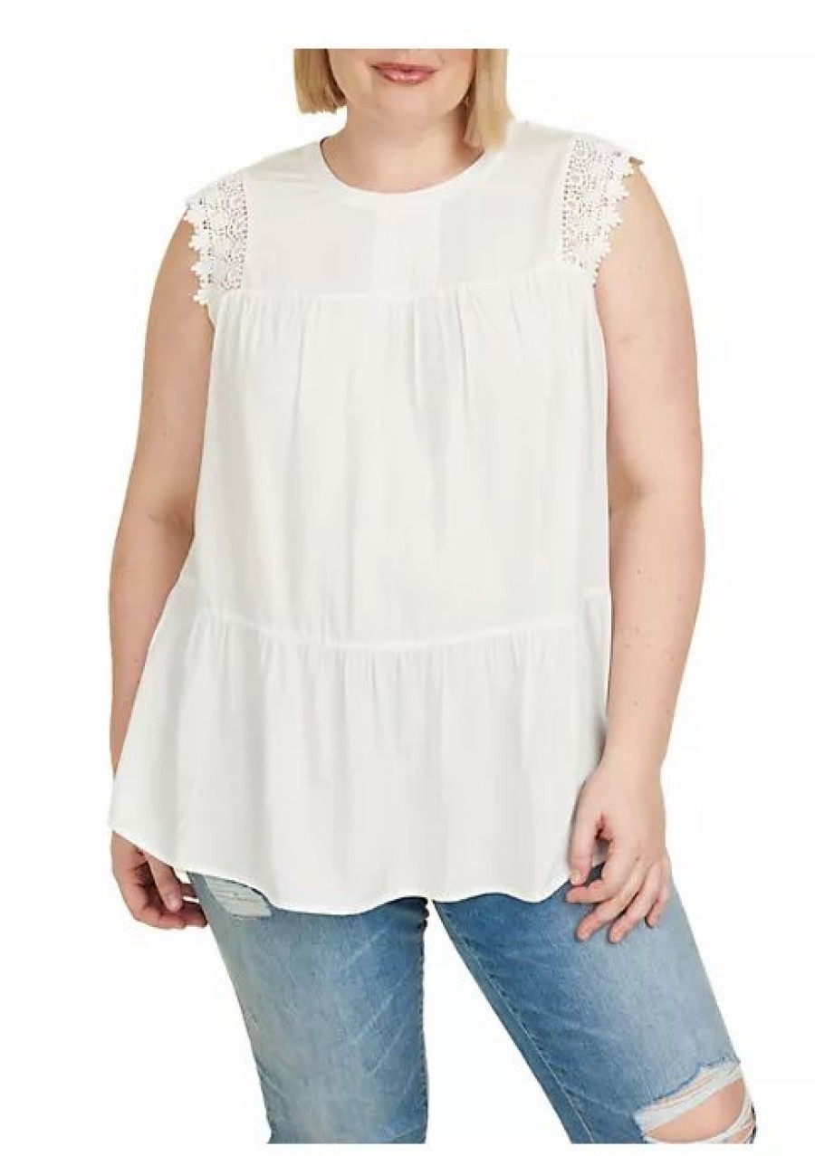 * Dr2 By Daniel Rainn Casual Boho Sleeveless Top (Plus Size) | Women'S Clothing