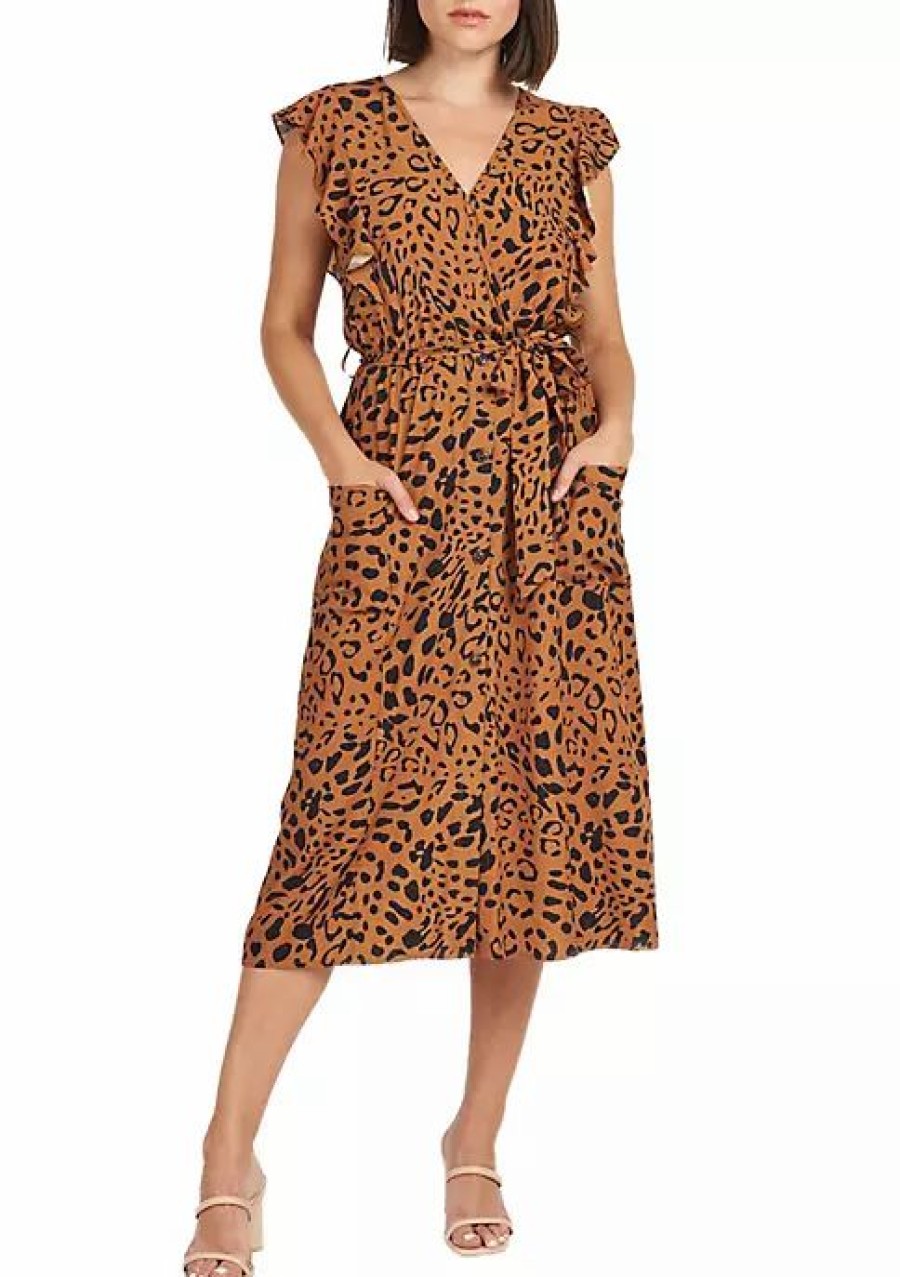 * Dr2 By Daniel Rainn Celia Animal Print Dress With Pockets | Women'S Clothing