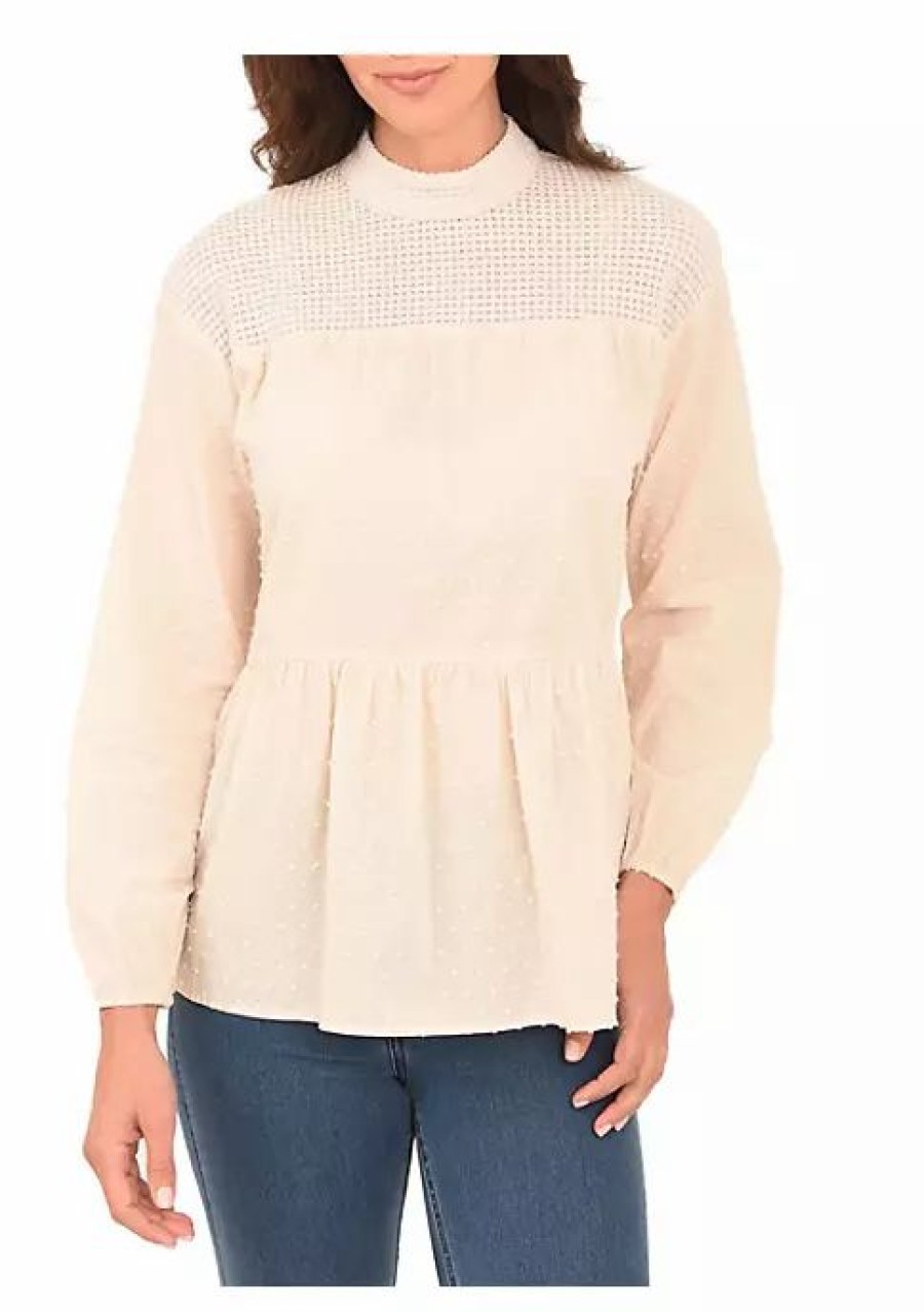 * Dr2 By Daniel Rainn Long Sleeve Clip-Dot Top | Women'S Clothing