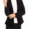 * Dr2 By Daniel Rainn Velvet Notch Collar Jacket Blazer | Women'S Clothing