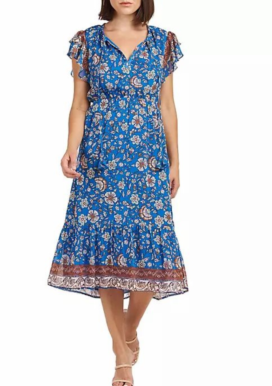 * Dr2 By Daniel Rainn Aila Boho Dress With Tiered Ruffle Sleeves | Women'S Clothing