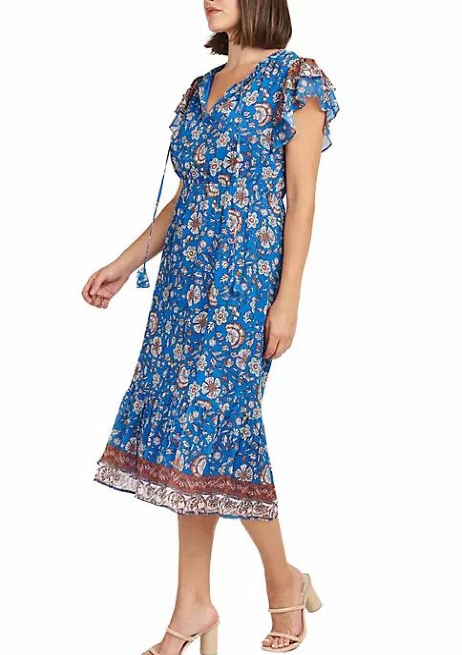 * Dr2 By Daniel Rainn Aila Boho Dress With Tiered Ruffle Sleeves | Women'S Clothing