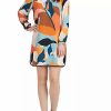 * Dr2 By Daniel Rainn Long Sleeve Dress With Split V-Neck | Women'S Clothing