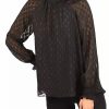 * Dr2 By Daniel Rainn Clip-Dot Blouse With Long Puff Sleeves | Women'S Clothing