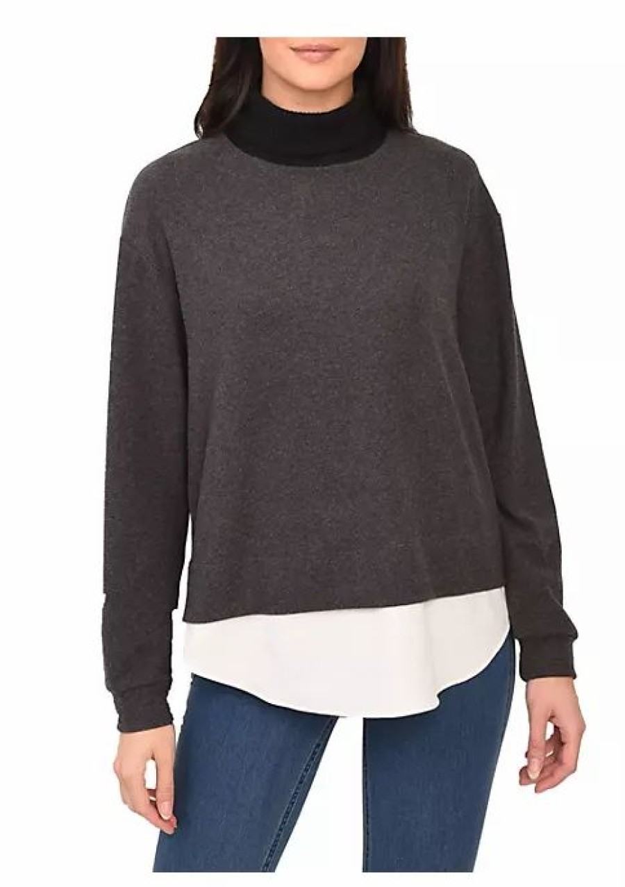 * Dr2 By Daniel Rainn Two-In-One Turtleneck Sweater | Women'S Clothing