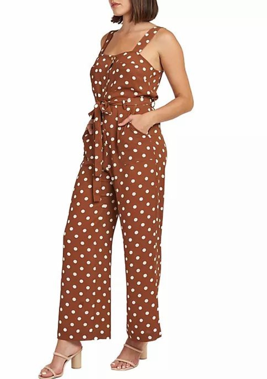 * Dr2 By Daniel Rainn Emely Polka Dot Jumpsuit Romper | Women'S Clothing