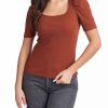 * Dr2 By Daniel Rainn Puff Sleeve Knit Top Blouse | Women'S Clothing