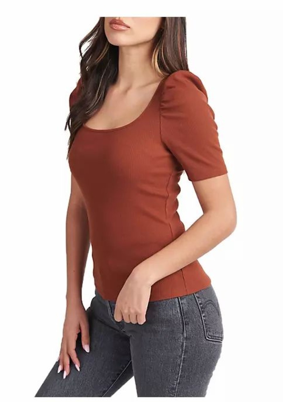 * Dr2 By Daniel Rainn Puff Sleeve Knit Top Blouse | Women'S Clothing