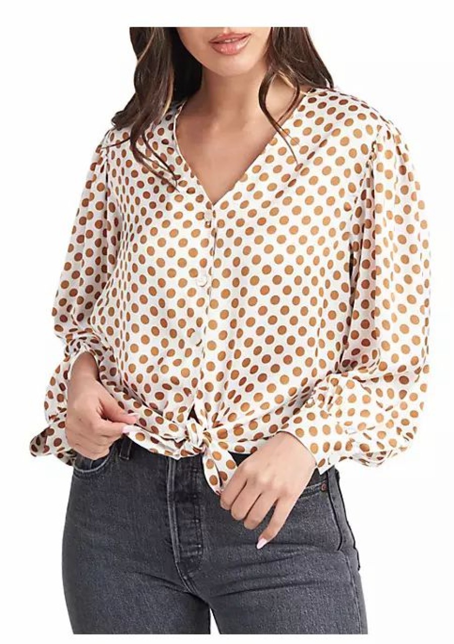 * Dr2 By Daniel Rainn Tie-Front Top Blouse | Women'S Clothing