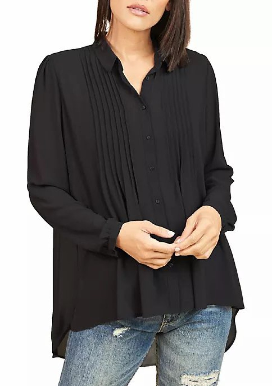 * Dr2 By Daniel Rainn Long Sleeve Button-Down Top Blouse | Women'S Clothing