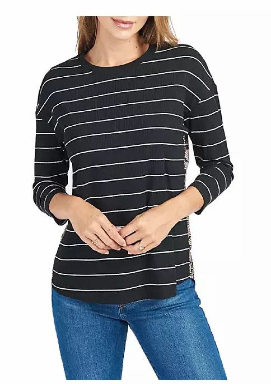 * Dr2 By Daniel Rainn Striped 3/4 Sleeve Top | Women'S Clothing