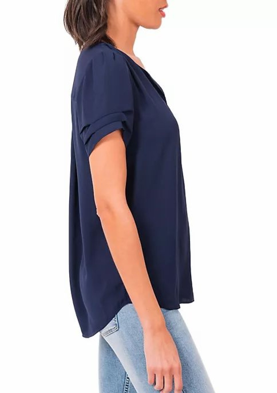 * Dr2 By Daniel Rainn Ruched Short Sleeve Top | Women'S Clothing