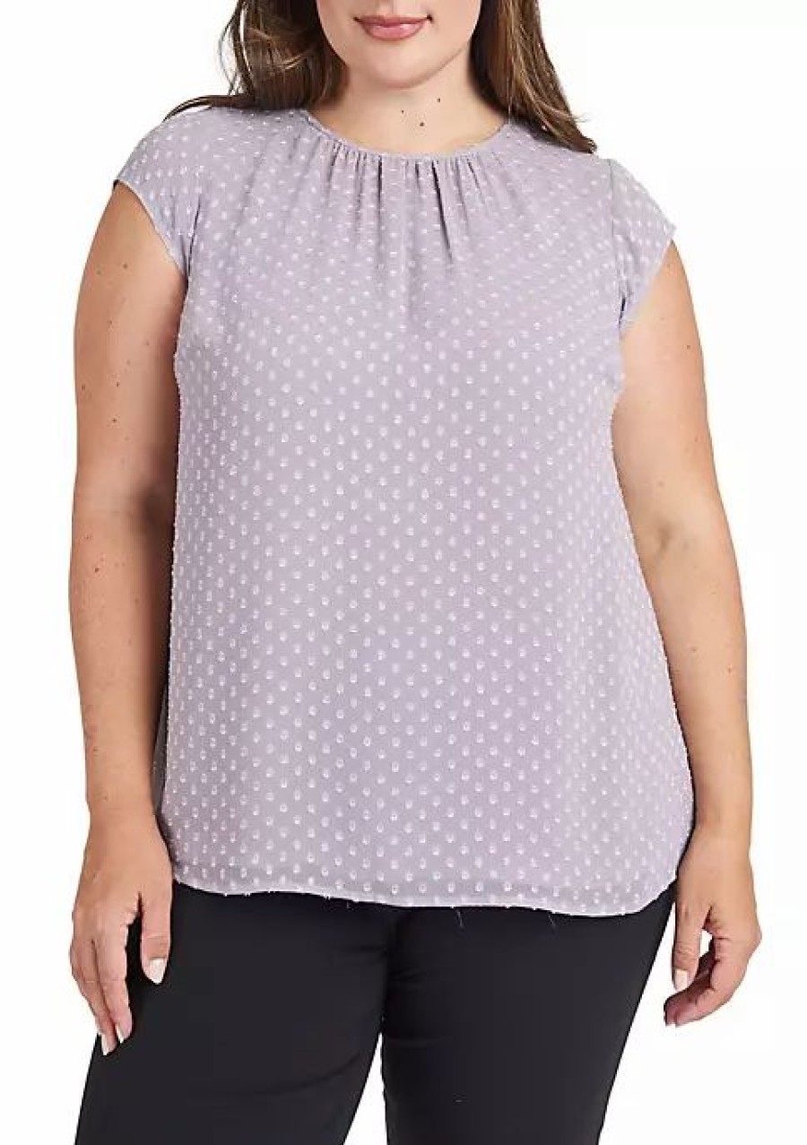 * Dr2 By Daniel Rainn Cap Sleeve Blouse Top (Plus Size) | Women'S Clothing