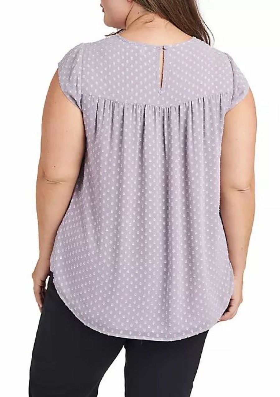 * Dr2 By Daniel Rainn Cap Sleeve Blouse Top (Plus Size) | Women'S Clothing