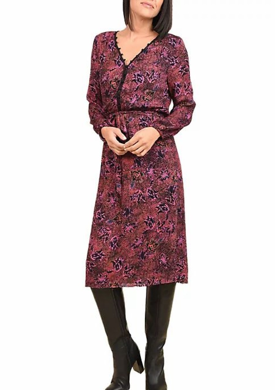 * Dr2 By Daniel Rainn Millie Long Sleeve Button-Down Flared Dress | Women'S Clothing