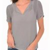 * Dr2 By Daniel Rainn Ruched Short Sleeve Top | Women'S Clothing