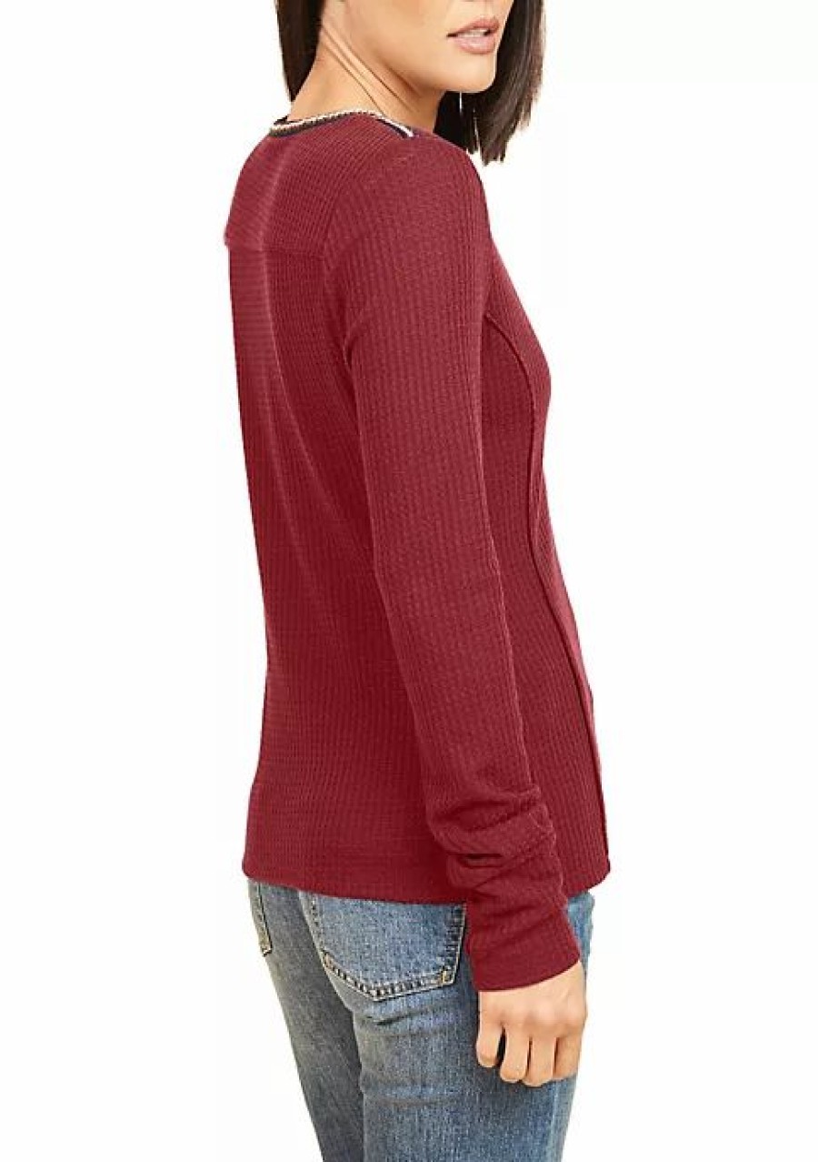 * Dr2 By Daniel Rainn Long Sleeve Knit Top With Thumbholes | Women'S Clothing