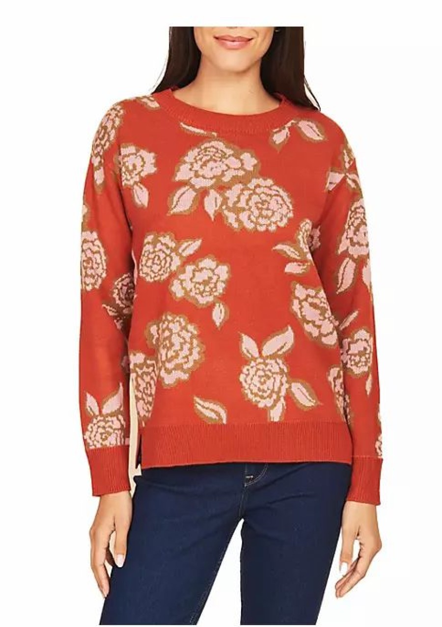 * Dr2 By Daniel Rainn Long Sleeve Crew Neck Sweater Top | Women'S Clothing