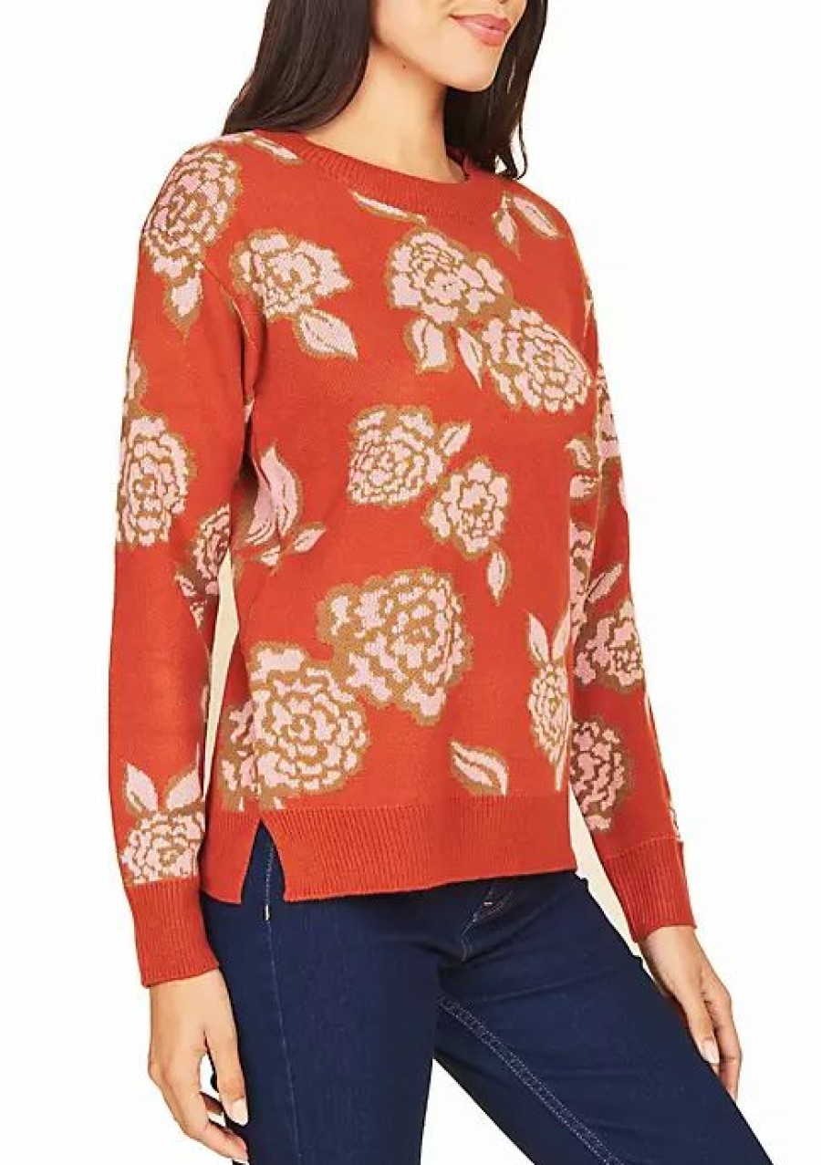 * Dr2 By Daniel Rainn Long Sleeve Crew Neck Sweater Top | Women'S Clothing